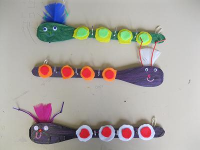 bricolage fête des pères maternelle chenille porte-clés